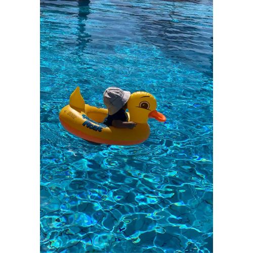 Kids Inflatable Duck Swimming Floater Pool Float Ring Water Safety Toy for Beach and Pool