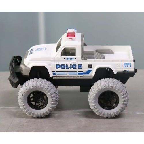 Toy Police Vehicles For Kids, Truck With Big Wheel Police Car Toy Monster Truck
