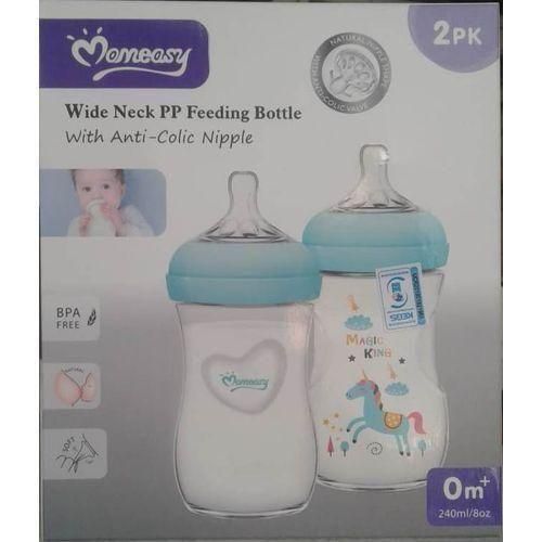 240ML Wide Neck Feeding Bottle With Soft Anticolic Nipple