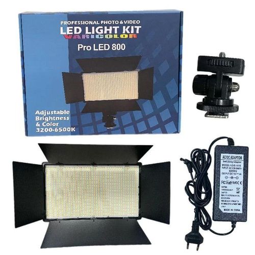 Varicolor Pro LED 800 Studio LED Light Panel Kit with Cold Shoe Mount Adapter