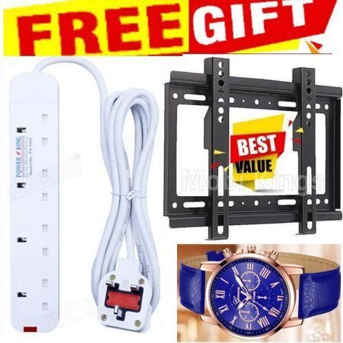 Power King BEST SELLING 4 WAY POWER EXTENSION CABLE SOCKET HEAVY DUTY TV WALL MOUNT HOLDER BRACKET FOR DIGITAL SMART TV 15 INCH 24INCH 32 INCH TV 43 INCH FREE WATCH