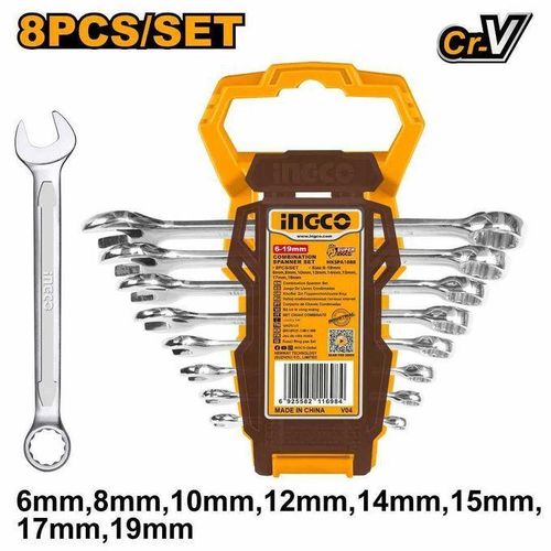 HKSPA1088-I 8Pcs Combination spanner set Size:6-19mm