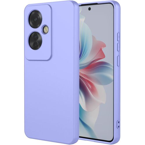 Liquid Silicone Back Case Cover for Oppo Reno 11F 5G Microfiber Inside Shockproof Full Body Protection