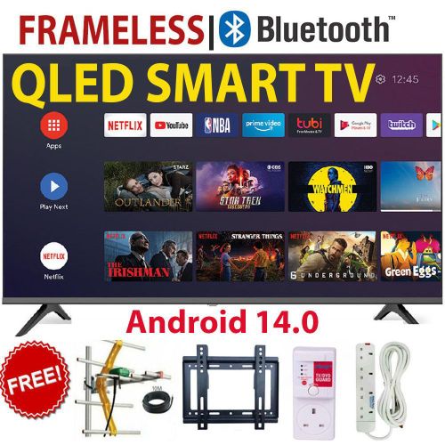 43 Inch QLED Full HD TV, Inbuilt Decoder, Bluetooth Enabled, Netflix, App Store +FREE GIFTS