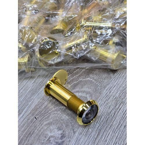 Door Viewer adjustable thickness Super Wide Angle 16mm One Way Gate Peephole Security - Gold