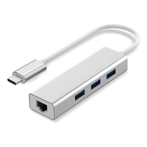 3 Port Type C USB Multi Function Lan Adapter