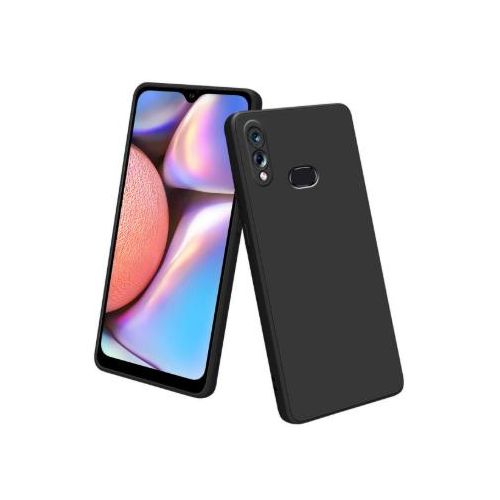 Soft Silicone Back Cover for Samsung Galaxy A10s - Black, anti-fingerprint, anti-scratch, durable silicone case
