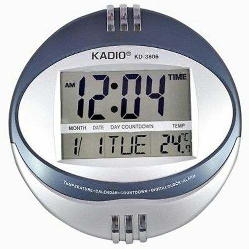 Digital Wall Clock - With Alarm, Temperature, Date