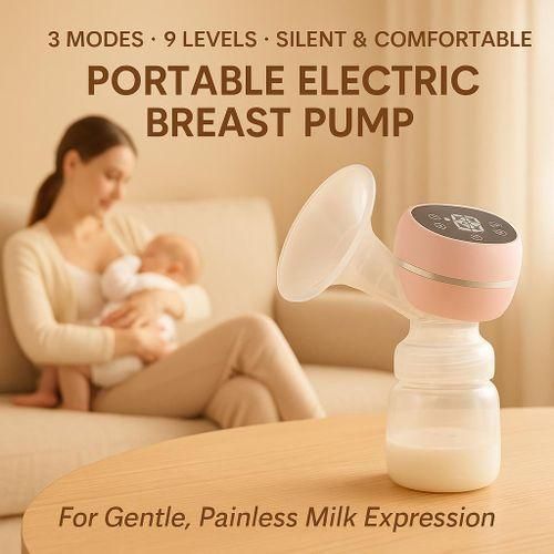 Electric Breast Pump – Portable Rechargeable Breastfeeding Pump with LCD Display, 3 Modes & 9 Levels – 180ml Capacity