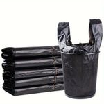 Heavy Duty Black Trash Bags 100pcs Strong Leak Proof Garbage Bags 45x60cm for Home Office Kitchen Waste Disposal Bulk Pack Durable and Multipurpose