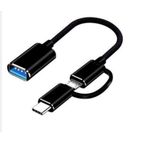 BLACK unversal 2 in 1 USB 3.0 OTG Adapter cable type-c