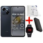 Tecno POP 10 Pro, 6.67", 4GB RAM upto 8GB RAM + 128GB ROM Storage, 6000mAh Battery, Dual SIM, 13MP - Black + FREE QUALITY GIFTS