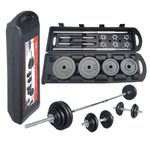  50kg Cast Iron Barbell & Dumbbell Set