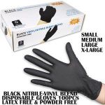 product_image_name-Generic-100 Black Nitrile PVC Gloves Latex Rubber-2