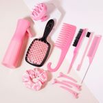 product_image_name-Generic-12pcs Hairdressing Comb Set, Styling Tool Set, Suitable for all hair types-3