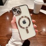 product_image_name-Generic-iPhone 15 Phone Case, Gold Electroplated Clear Case with Magnet for Magsafe & Wireless Charging Support for Second Device-1