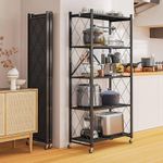 product_image_name-Generic-Space Saving Heavy Duty Metallic Storage Rack with Wheels -1