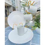 12pcs Dinner Plate Set – White Ceramic