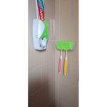 product_image_name-Generic-Toothpaste Dispenser + 5pcs Toothbrush Holder, Automatic Toothpaste Squeezing Device, Detachable 5 Hole Toothbrush Holder-3