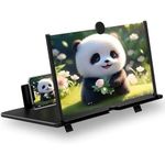 Screen Magnifier for Smartphone, HD Mobile Phone Video Amplifier, Portable Enlarged Screen Tablet for Gaming, Movies, Cartoons, Angle Adjustable, Compatibility with All Smartphones