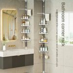 4 Tier Adjustable Telescopic Multi-Corner Shelf Organiser
