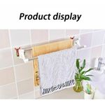 product_image_name-Generic-Self adhesive Double Pole Towel Holder, Towel Rack do both kitchen and  Bathroom Accessories-4