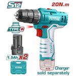 TOTAL  Lithium-Ion cordless drill 12V