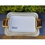 3Pcs Serving Tray with Handles For Serving Food, Platters ,Fruit, Appetizers