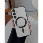 product_image_name-Samsung-Galaxy A26 Transparent Clear And Colorless With Black Edges Magsafe Unique And Stylish Military Shockproof Phone Case Protective Cover-1