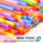 product_image_name-Generic-80 Pack Colorful Straws, Plastic Disposable Bendy Straws Extra Long Straws-2