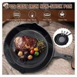 product_image_name-Generic-4-Piece Cast Iron Non-Stick Frying Pan & Skillet Set - 16CM, 20CM, 26CM & 26CM, Heavy-Duty Cookware for Gas & Induction Cookers-2