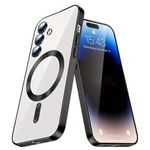 product_image_name-Generic- Samsung A16 cover /case clear MagSafe with black endings good quality case-1