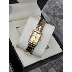 Gold wristwatch, rectangular dial watch