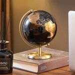 product_image_name-Generic-Elegant Rotating World Globe Desk Ornament Modern Home Decor-2