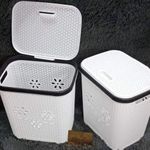 Plastic Laundry Basket With A Lid 1pc
