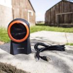 Main-one Efficient and Convenient Fast Scanning 1D & 2D Desktop Table Mount Laser Barcode Scanner Reader