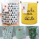 Collapsible Waterproof Canvas Laundry Basket Toy Storage Organizer