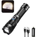 product_image_name-Generic-Super Bright LED Torch P50 Rechargeable Metallic Waterproof USB Type-C-2