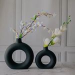 product_image_name-Generic-Porcelain ceramic 2in1 elegant decor Donut flower vases-3