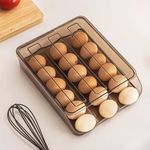 product_image_name-Generic-2 layer stackable automatic rolling fridge egg organizer  -2