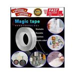 product_image_name-Generic-Transparent Double Sided Nano Tape, 1M Length, High Bond Strength, Waterproof, Versatile Use-2