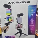 AY-49 RGB Portable Video Kit for Mobile Vlogging and Streaming