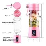 product_image_name-Generic-Portable Rechargeable Blender with 6 Blades - USB Powered-4