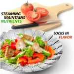 product_image_name-Generic-Stainless Steel Foldable/Folding Vegetable Food Steamer Basket-3