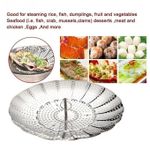 product_image_name-Generic-Stainless Steel Foldable/Folding Vegetable Food Steamer Basket-4