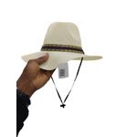 product_image_name-Fashion-Classic Straw Fedora Hat with Ventilated Crown – Beige & Black Band-2