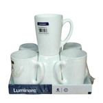 product_image_name-Luminarc-6PCs set White New Morning Ceramic Cups for Tea or Coffee for Home, Hotel or Office Use-1