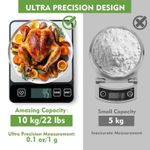 product_image_name-CYFAZA-Food Kitchen Scale Digital Weight Grams 10kg/1g with LCD Display for Baking Cooking Stainless Steel-8