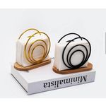 product_image_name-Generic-Metallic Hemisphere Serviet Holder with Bamboo Base – Elegant Napkin Organizer-4