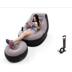Stylish Outdoor Inflatable Seat Lounger Sofa With Footrest